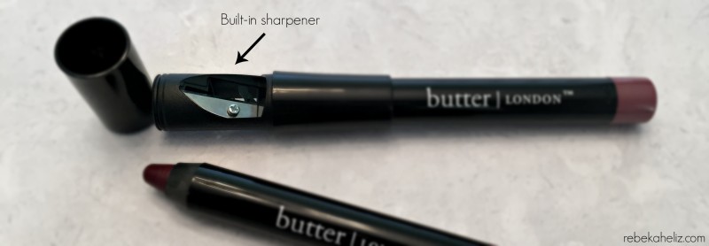 butter London lip crayon, lipstick, sharpener