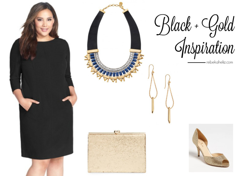 black and gold, outfit inspiration, stella dot, stella and dot, gold, gold glitter