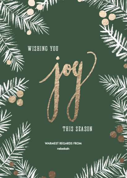 rose gold, holiday cards, merry christmas, joyful card, minted