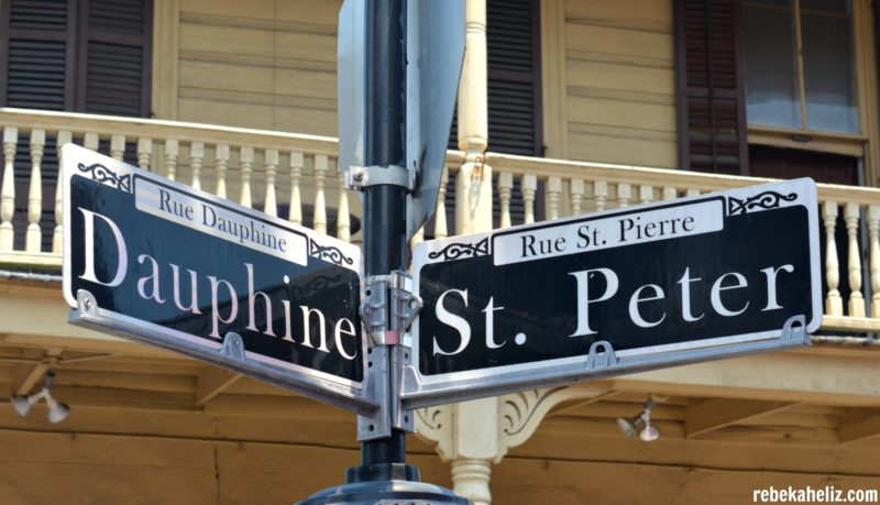 street signs NOLA, new orleans, dauphine, street