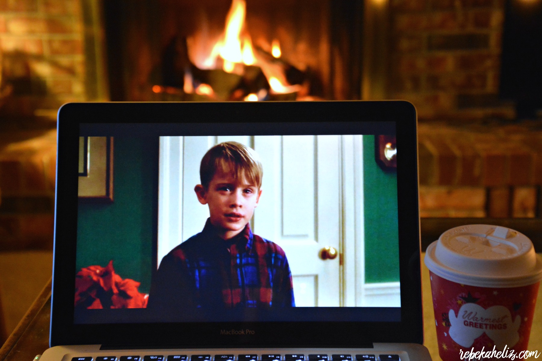 home alone, coffee, mcdonald's, rebekaheliz, fireplace, holidays