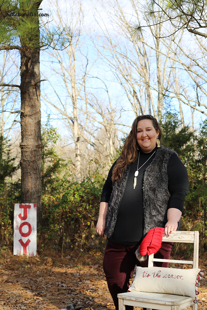 fur vest, ootd, fur, winter style, winter outfit, chloe dupe, chloe drew dupe, holiday photo