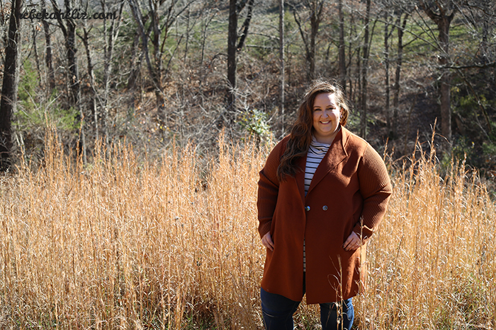 ootd, stripes, orange coat, coat sale, winter, rain jacket