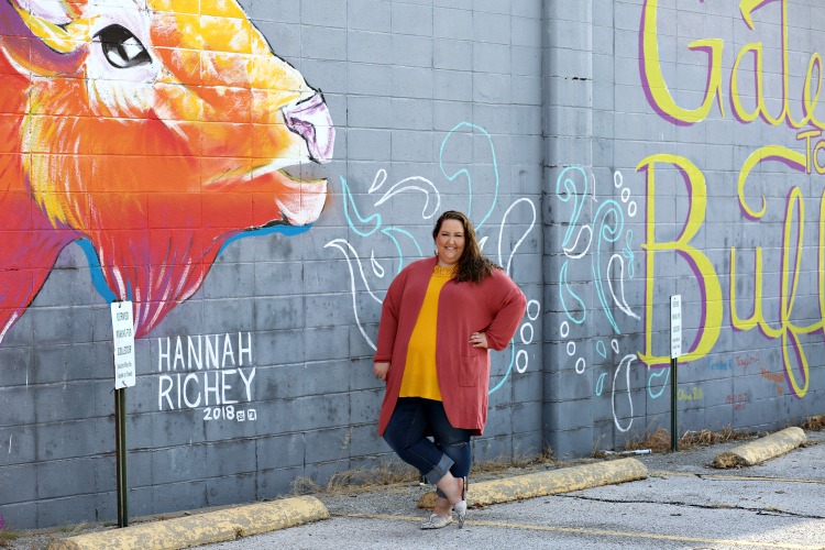 cardigan, fall cardigan, yellow, orange, curvy style, fall style, naturally curly hair, plus size fashion, plus size style, arkansas, #rebekahelizstyle, snakeskin print mules, mules, snakeskin