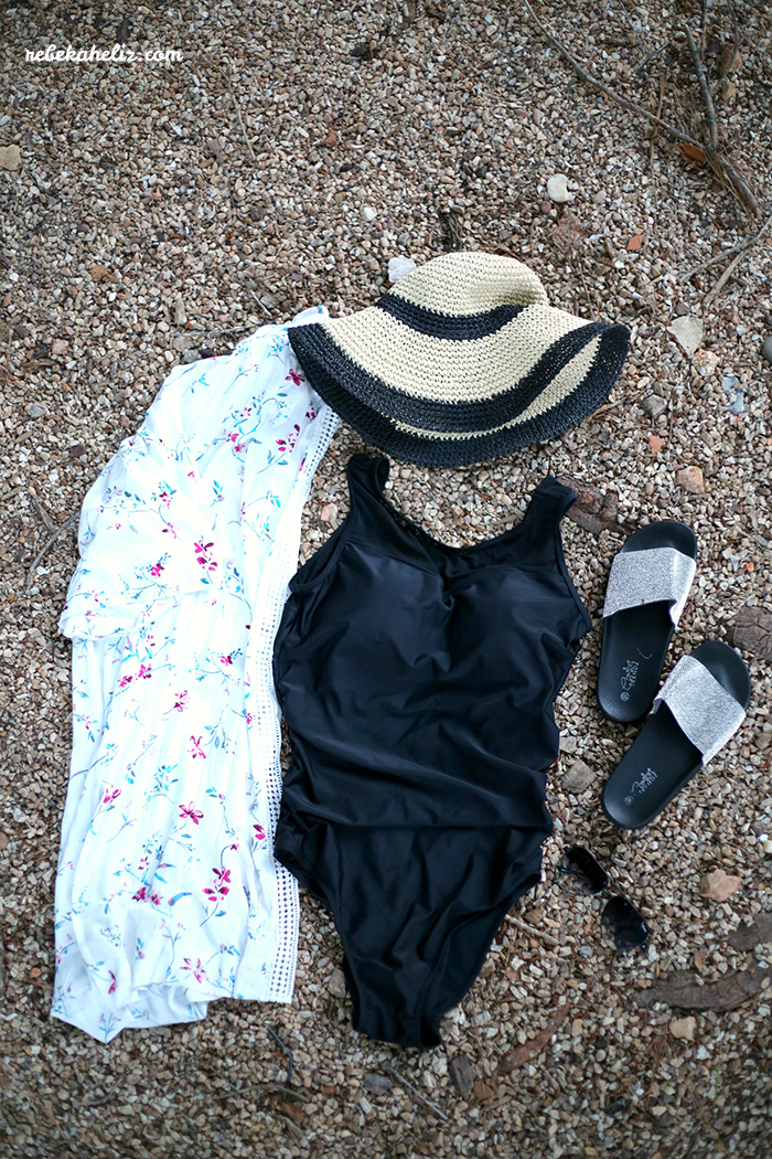 gordmans, got it at gordmans, beach style, pool style, beach, pool, pool hat, beach hat, coverup, sunnies, quay